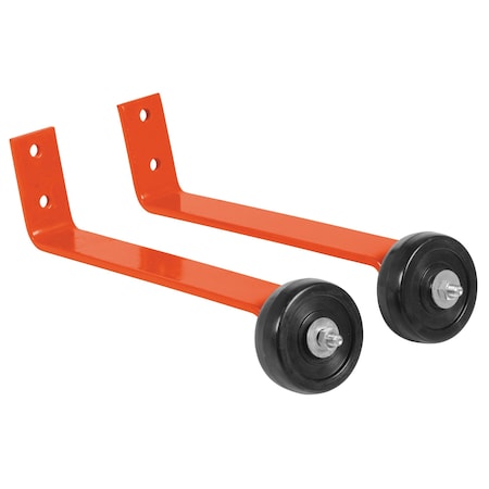 Vestil ORANGE PIPE RAILING BARRICADE BASE W/WHEELS, PK2 VDKR-BB-W-OR